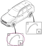 Lem předního blatníku levý SPA XC90 II