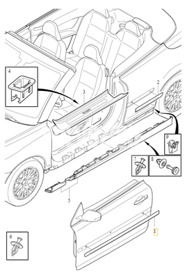 TRIM MOULDING R Volvo 39812281 (OEM)
