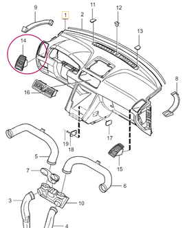 AIR OUTLET Left Volvo 39898049 (OEM)