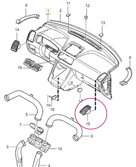 AIR OUTLET Right Volvo 39898050 (OEM)