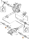 Zadní poloos levá/pravá P2 S60/V70 II/XC70 II převodovka M66 AWD (D5), TF-80SC AWD (R)