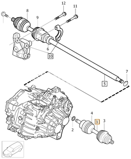 Poloos levá 2.0 D3/D4 P1 V40 II/V40 XC převodovka M66 (OEM)