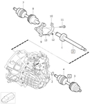 Poloos pravá 1.6 T2/T3/T4 P1 V40 II/V40 XC převodovka B6