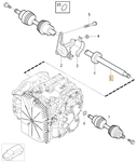 Poloos pravá 1.6D2 P3 S60 II/V60 S80 II/V70 III převodovka MPS6