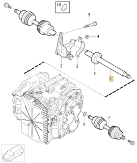 Poloos pravá 1.6D2 P3 S60 II/V60 S80 II/V70 III převodovka MPS6 (OEM)