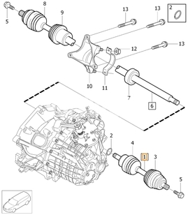 Poloos levá 1.6D/2.0 převodovka MTX75, 1.6D2/2.0D převodovka MMT6 P3 S60 II/V60 S80 II/V70 III (OEM)