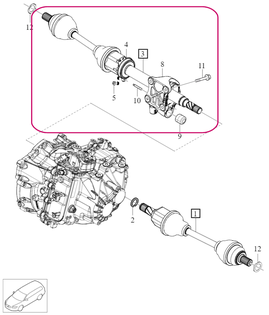 AXLE SHAFT Right, EXCH Volvo 36003111 // M66 (OEM)