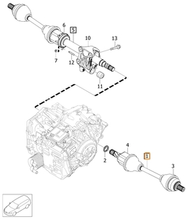 Poloos levá 2.0 D3/D4/T5 P3 (2014-) S60 XC/V60 XC/XC70 III převodovka TG-81SC(AWD) (OEM)