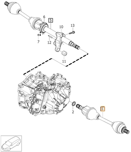 Poloos levá 2.0 T2/T3/T4, 2.0 D2 (-2017)/D3/D4 P1 V40 II/V40 XC převodovka M66 (OEM)