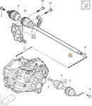 Poloos pravá 5 válec D3/D4/2.4D P3 XC70 III převodovka M66