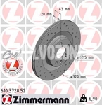 Zadní brzdový kotouč (320mm) SPA S60 III/V60 II(XC) S90 II/V90 II(XC) XC60 II/XC90 II děrovaný