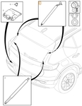 Pohon zadních dveří levý CMA XC40