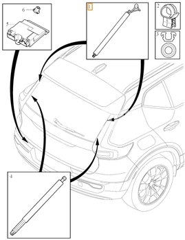 Pohon zadních dveří pravý CMA XC40 (OEM)