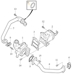 Těsnění trubky EGR ventilu 2.0 D2/D3/D4/D5 (2014-) P1 P3 SPA/CMA