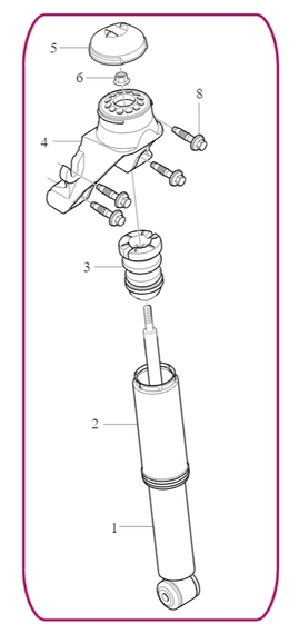 Rear SHOCK ABSORBER Complete Volvo 32269441 // Variant code: 7D07 (OEM)