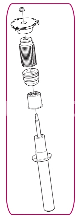 Front SHOCK ABSORBER Complete Volvo 32283464  // RA03 Chassis DYNAMIC and C502 High performance (OEM)