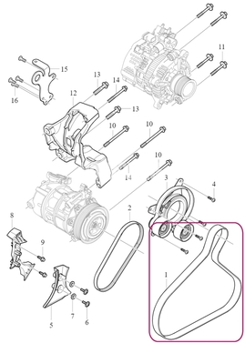 Drážkový řemen 7PK 4 válec Mild Hybrid B3/B4/B5/B6 SPA/CMA 1190mm (OEM)