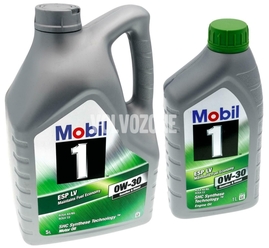 Motorový olej pro 5 válcové motory Volvo 2.4D/D3/D4/D5 (2006-) P1 P2 P3 s DPF - Mobil 1 ESP LV 0W-30 6L