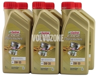 Motorový olej pro 5 válcové motory Volvo 2.4D/D3/D4/D5 (2006-) P1 P2 P3 s DPF - Castrol Edge Professional A5 0W-30 6L