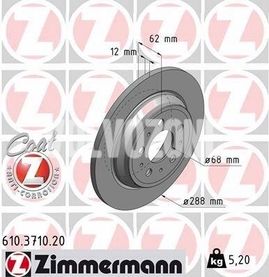 Zadní brzdový kotouč (288mm) P80 S70/V70(XC) s AWD (nový typ)