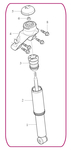 Rear SHOCK ABSORBER Complete Volvo 32346012