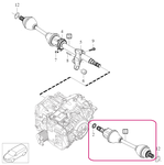 AXLE SHAFT Left, EXCH Volvo 36010569 // TG-81SC / TG-81SC AWD / AWF8G45 FWD / AWF8G45 AWD