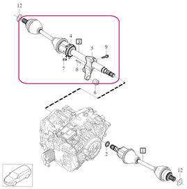 AXLE SHAFT Right, EXCH Volvo 36011797 // TG-81SC / AWF8G45 FWD (OEM)