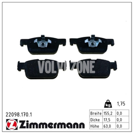 Přední brzdové destičky (296/322mm kotouč) SPA S60 III/V60 II(XC) S90 II/V90 II(XC) XC60 II