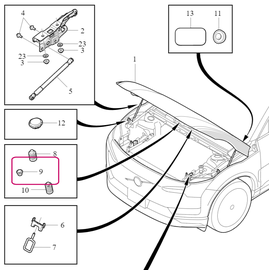Bonnet Bump STOP Volvo 80000488 (OEM)