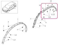 Rear MUDGUARD WIDENER Rear Left Volvo 80001689
