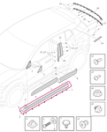 SILL MOULDING Left Volvo 80001694