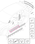 Front Door TRIM MOULDING Right Volvo 80001701