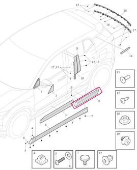TRIM MOULDING Volvo 80001705 (OEM)