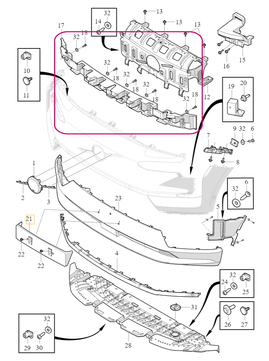 Bumper ABSORBER Volvo 80001716 (OEM)