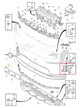 Bumper BRACKET Outer Right Volvo 80001778 (OEM)