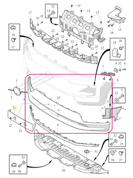 BUMPER COVER Lower Volvo 80003633 (OEM)