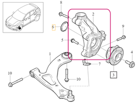 STEERING KNUCKLE Right Volvo 80006989 (OEM)