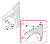 FRONT FENDER Left Volvo 80009031