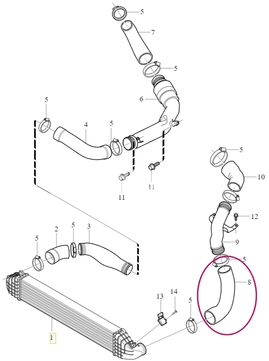 CHARGE AIR HOSE Volvo 31293927-1